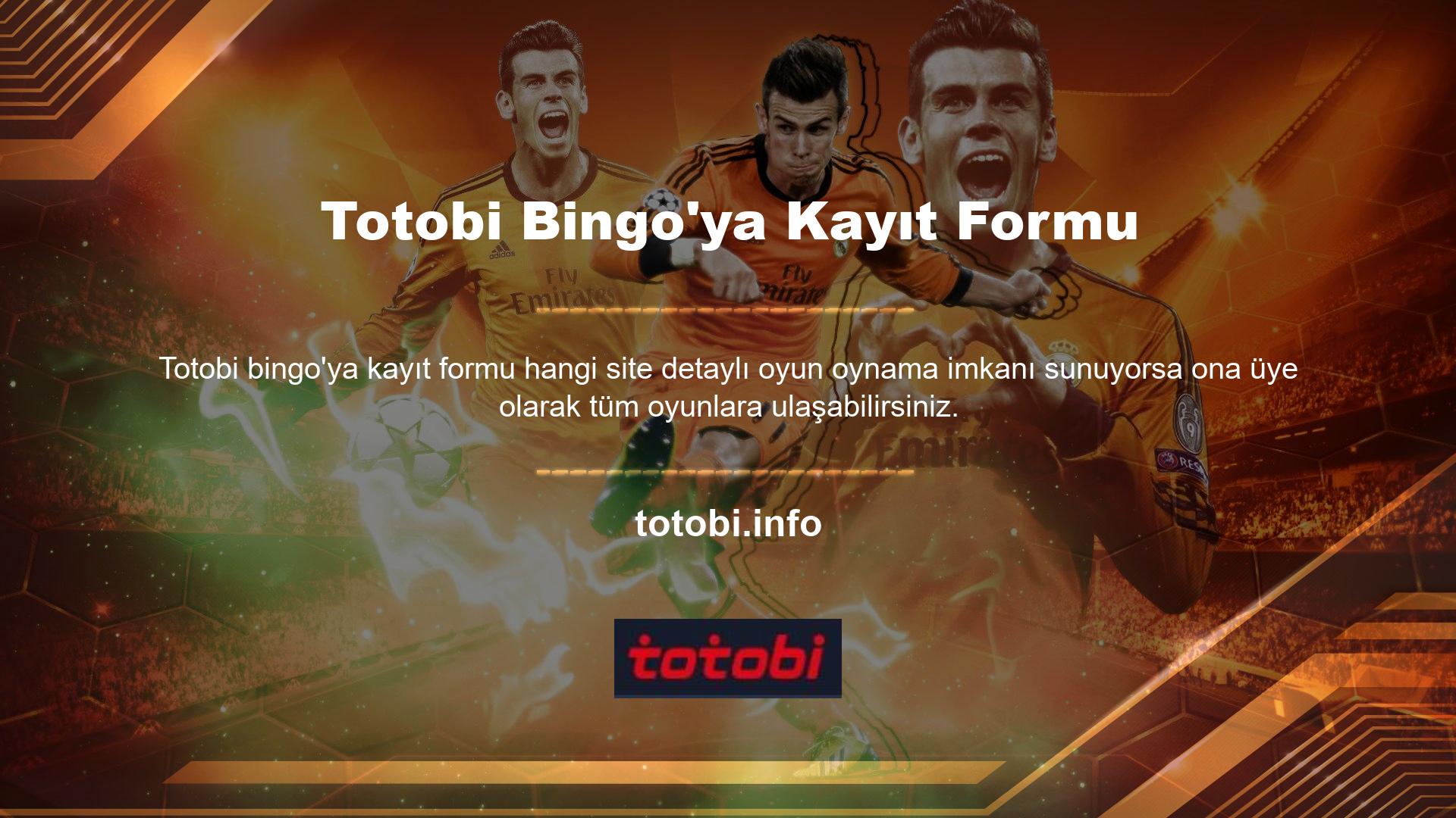 Diğer bir başlık ise popüler oyunlardan geniş bir oyun yelpazesi sunan Totobi bingo'nun kayıt ana sayfasını açmak için kullanılıyor