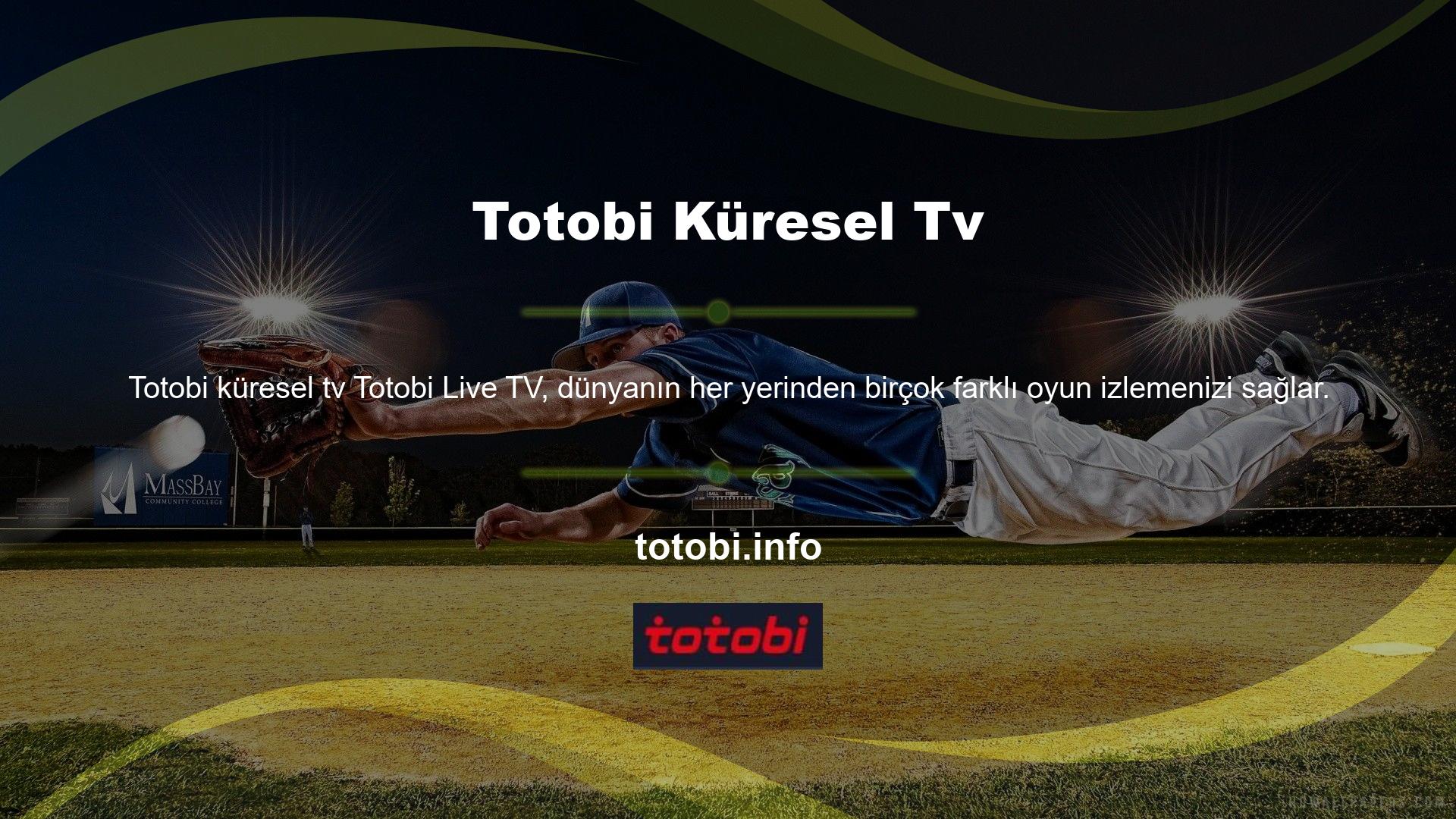 Totobi web sitesinde farklı sporları izleyebilirsiniz